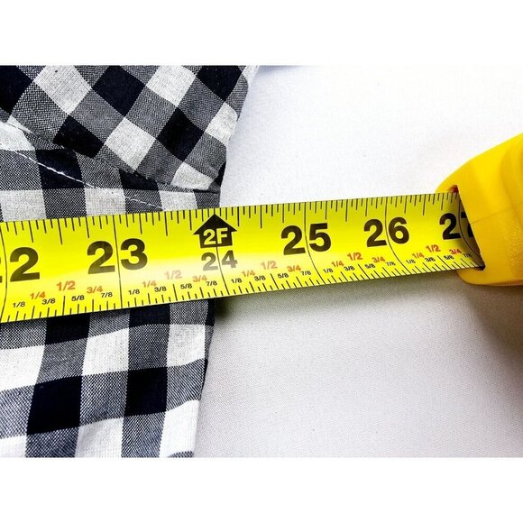 J. Crew Classic Size Large Mens Navy White Check Button Down Long Sleeve Shirt - Picture 2 of 11